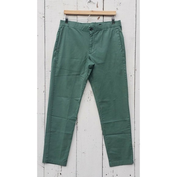 Bonobos The Off Duty Heather Ivy Green Athleisure Jogger Mens Pants Sz M Reg